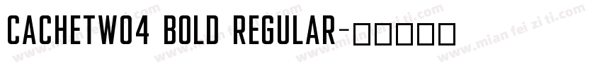 CachetW04 Bold Regular字体转换